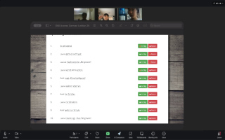 オンライン・ドイツ語グループレッスンで楽しく交流しながら学ぶ学習者たち